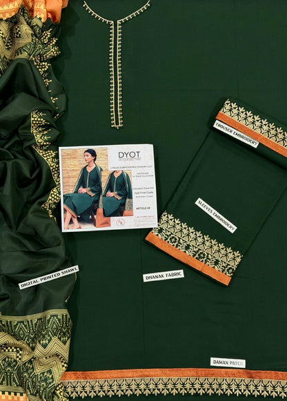 Dyot Dhanak 3pc: Winter Collection Sale on Brands