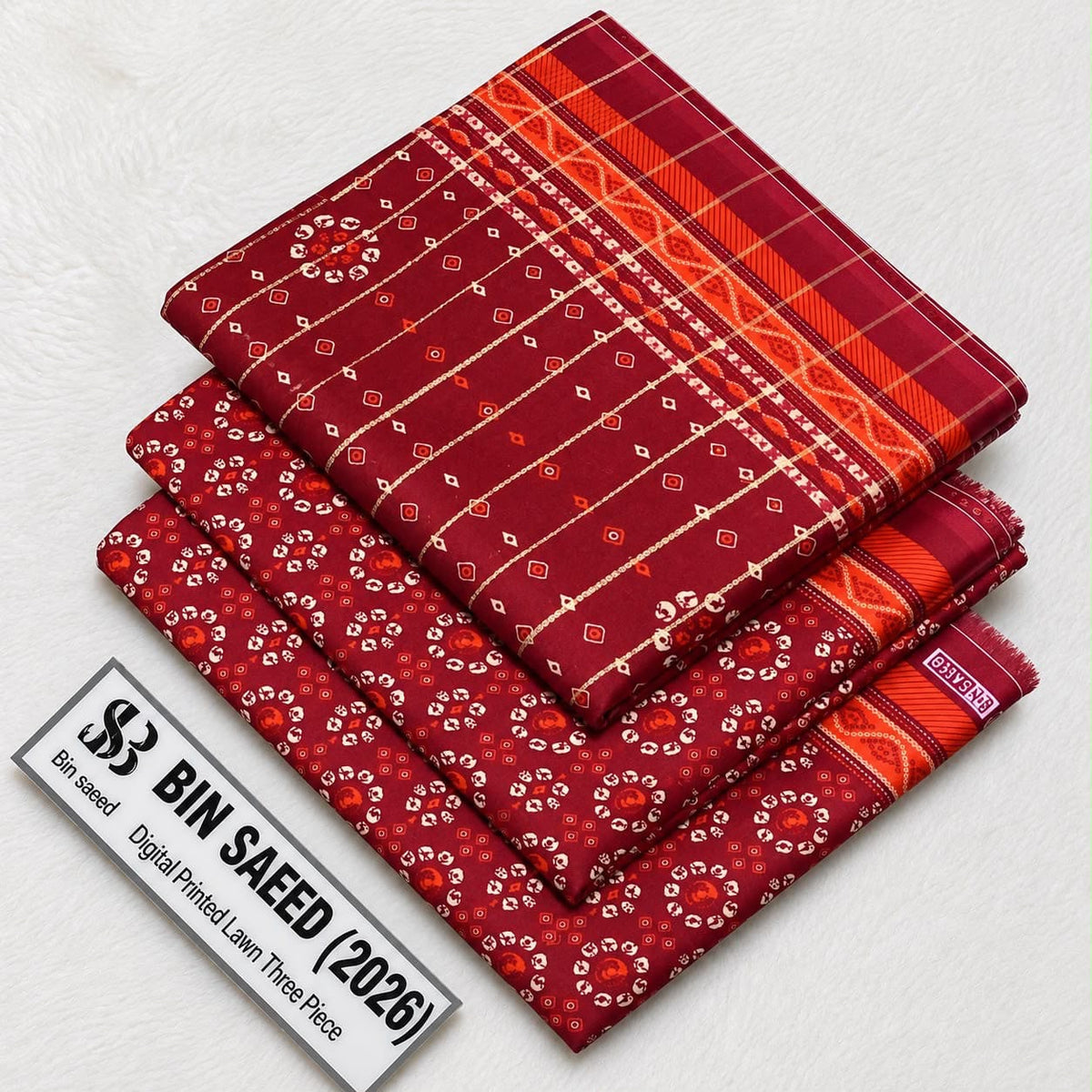 Bin saeed original lawn suits 3pc - My Store