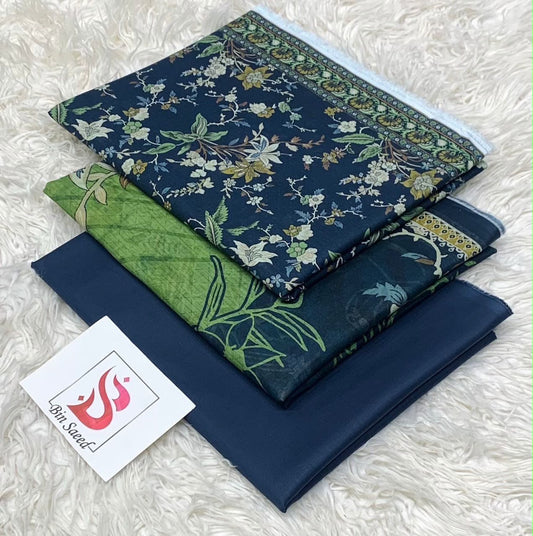 Bin saeed lawn orignal 3Pc