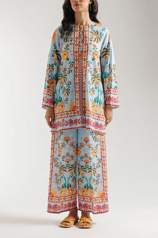 Stitched 2 Piece Printed Co-Ord Set for Women | Premium Grip Fabric | Elegant Printed Co-Ord Suit
