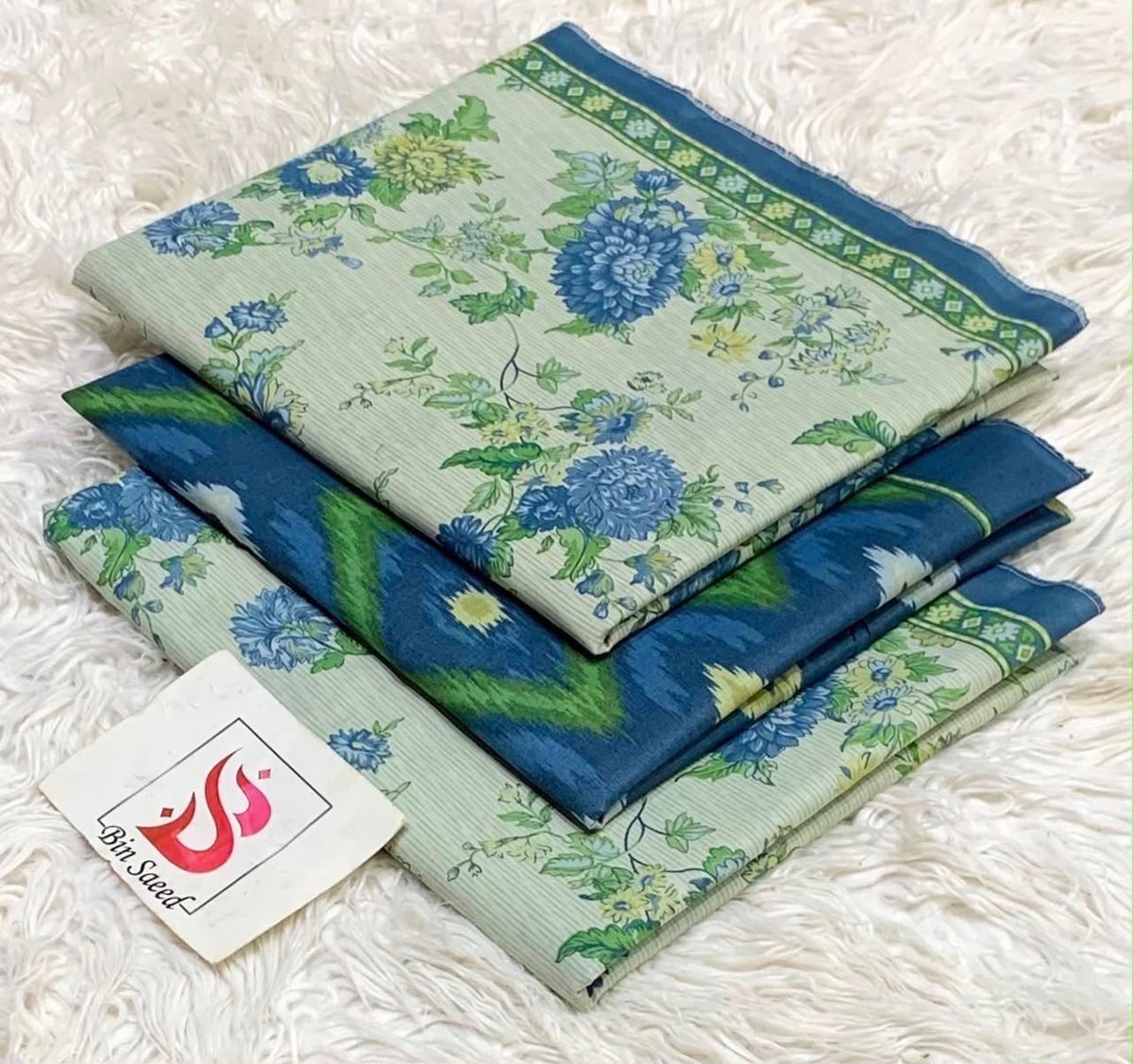 Bin saeed lawn orignal 3pec