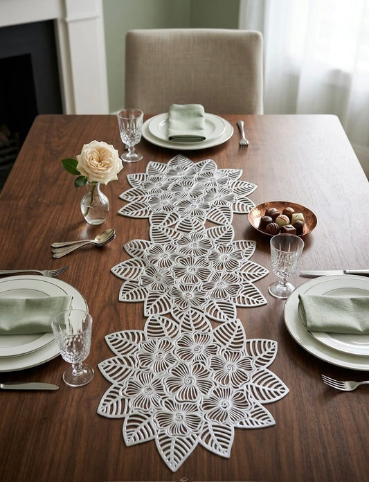 Table Runner PVC flowers shap