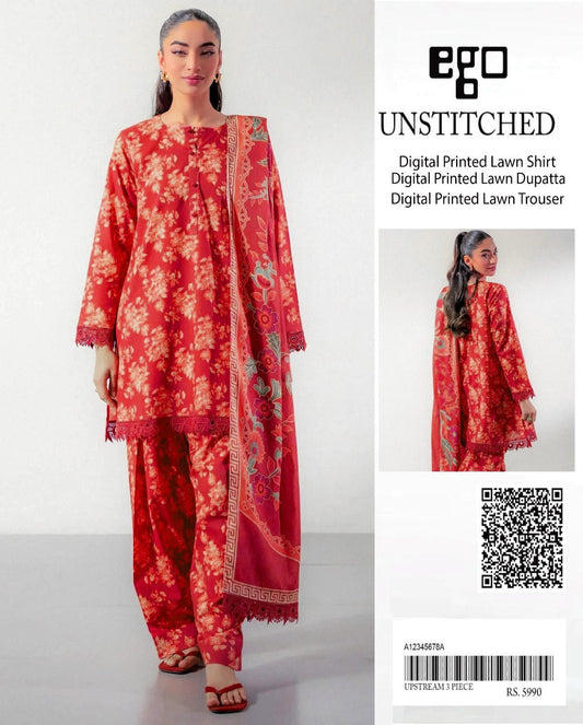 Ego Original 3Pc Summer Lawn | Perfect Everyday Wear for Women