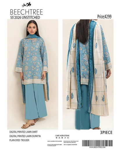 Latest Beechtree Lawn 3Pc Suits | Summer Casual Wear