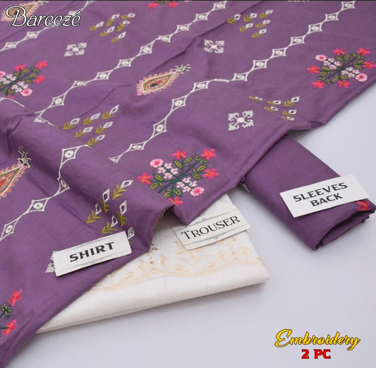 Bareeze 2026 Latest Collection | 2PC Embroidered Lawn Suit - My Store