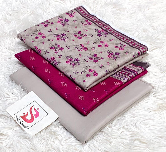 Bin saeed lawn orignal 3Pc
