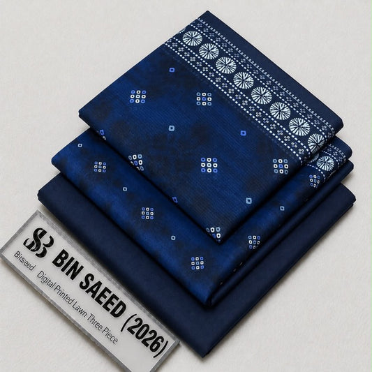 Bin Saeed Lawn 3Pcs (100% Original)