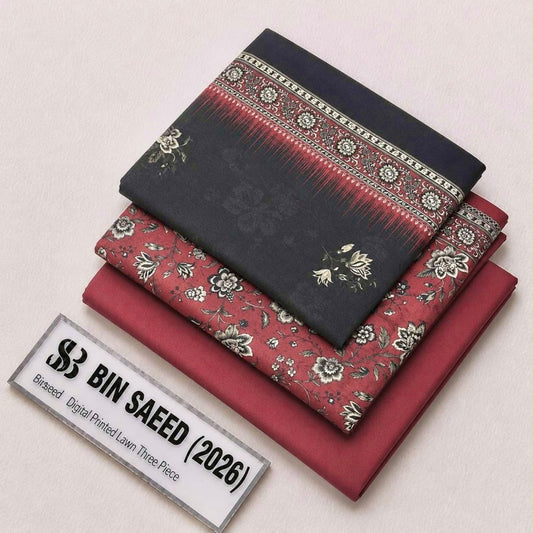 Bin saeed original 3pc Lawn Suit Stitched