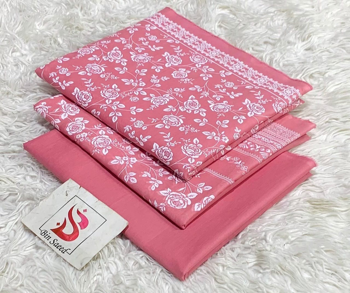Bin saeed lawn orignal 3Pc