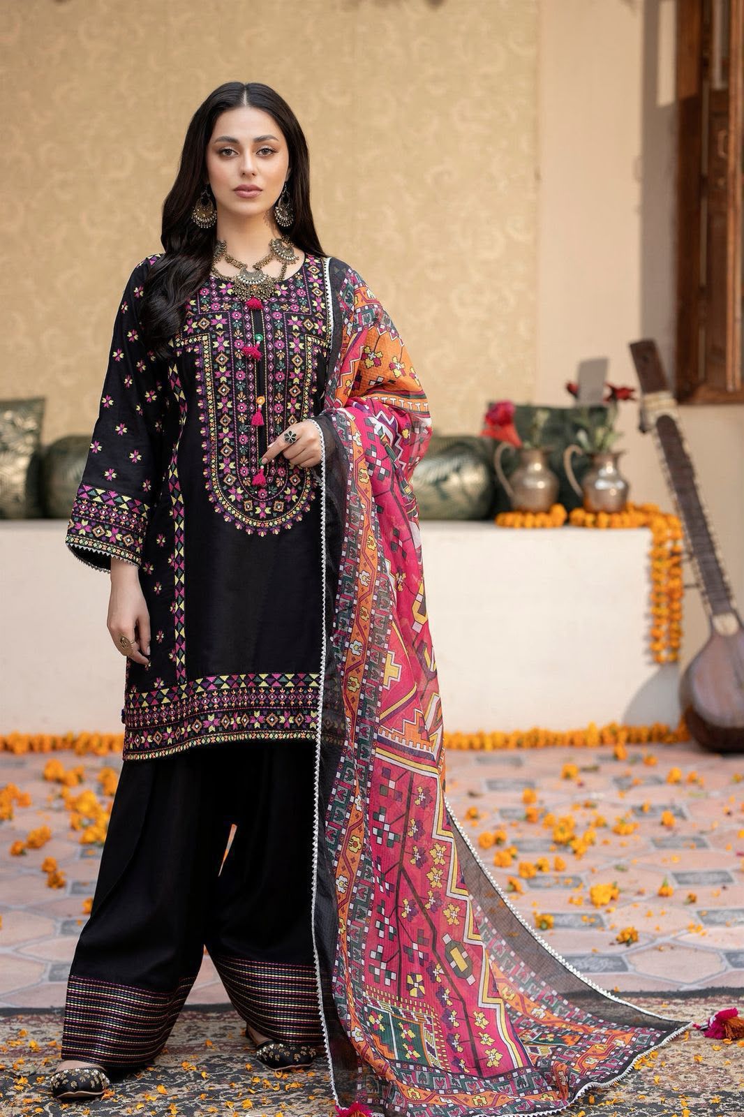 Karma fancy 3pc Lawn Suit 2026