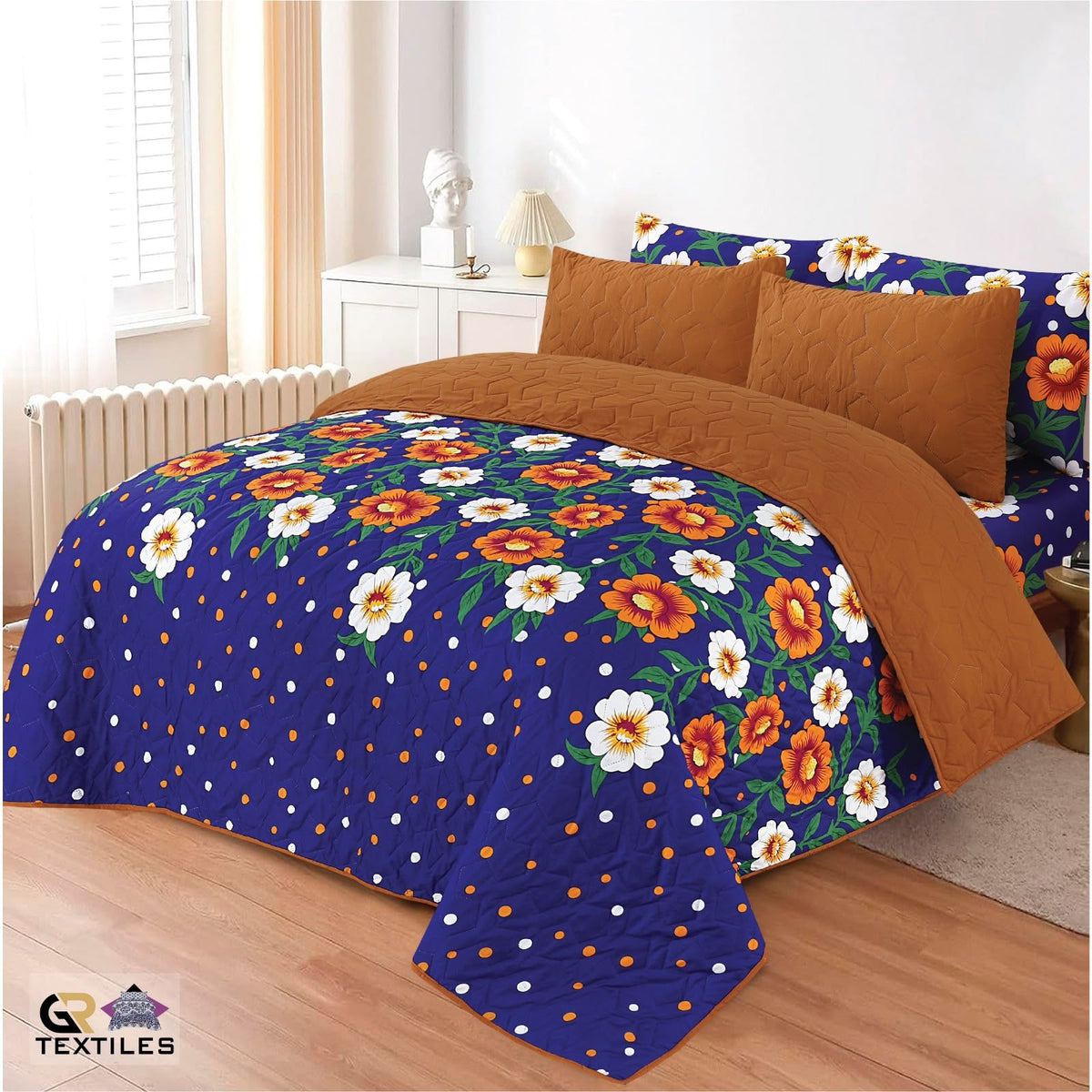 Luxury Bedspread Set 6 Pcs Premium Micro Cotton Quilt Bedding Set King Size