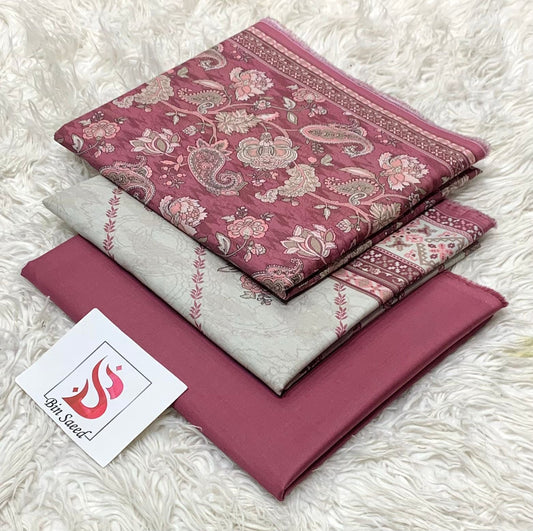 Bin saeed lawn orignal 3Pc