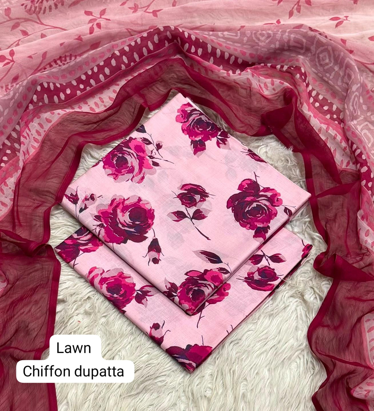 Digital Printed Lawn Suit with Chiffon Dupatta | Summer sale | Branded lawn | 3Pc - My Store