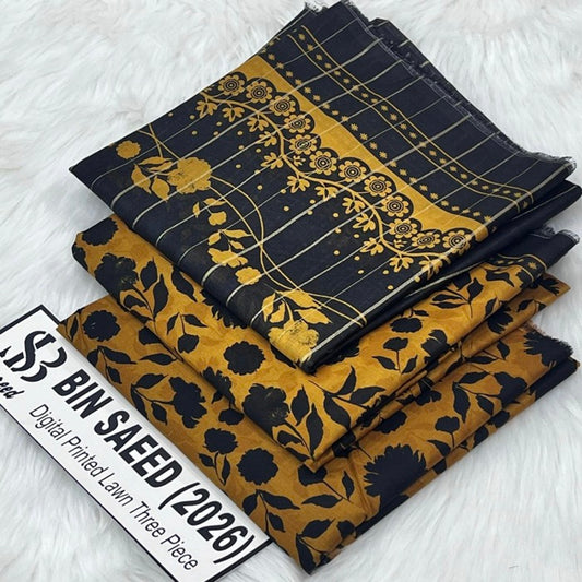 Bin Saeed Lawn 3Pcs (100% Original)