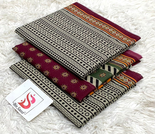 Bin saeed lawn orignal 3Pc