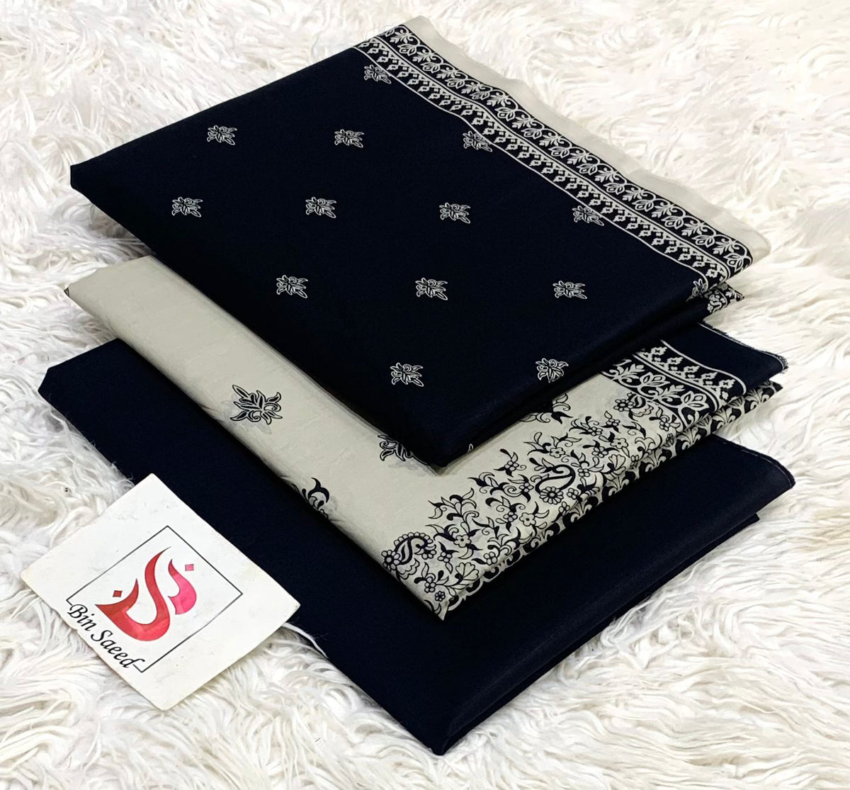 Bin saeed lawn orignal 3Pc