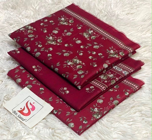 Bin Saeed Lawn 3Pcs (100% Original)