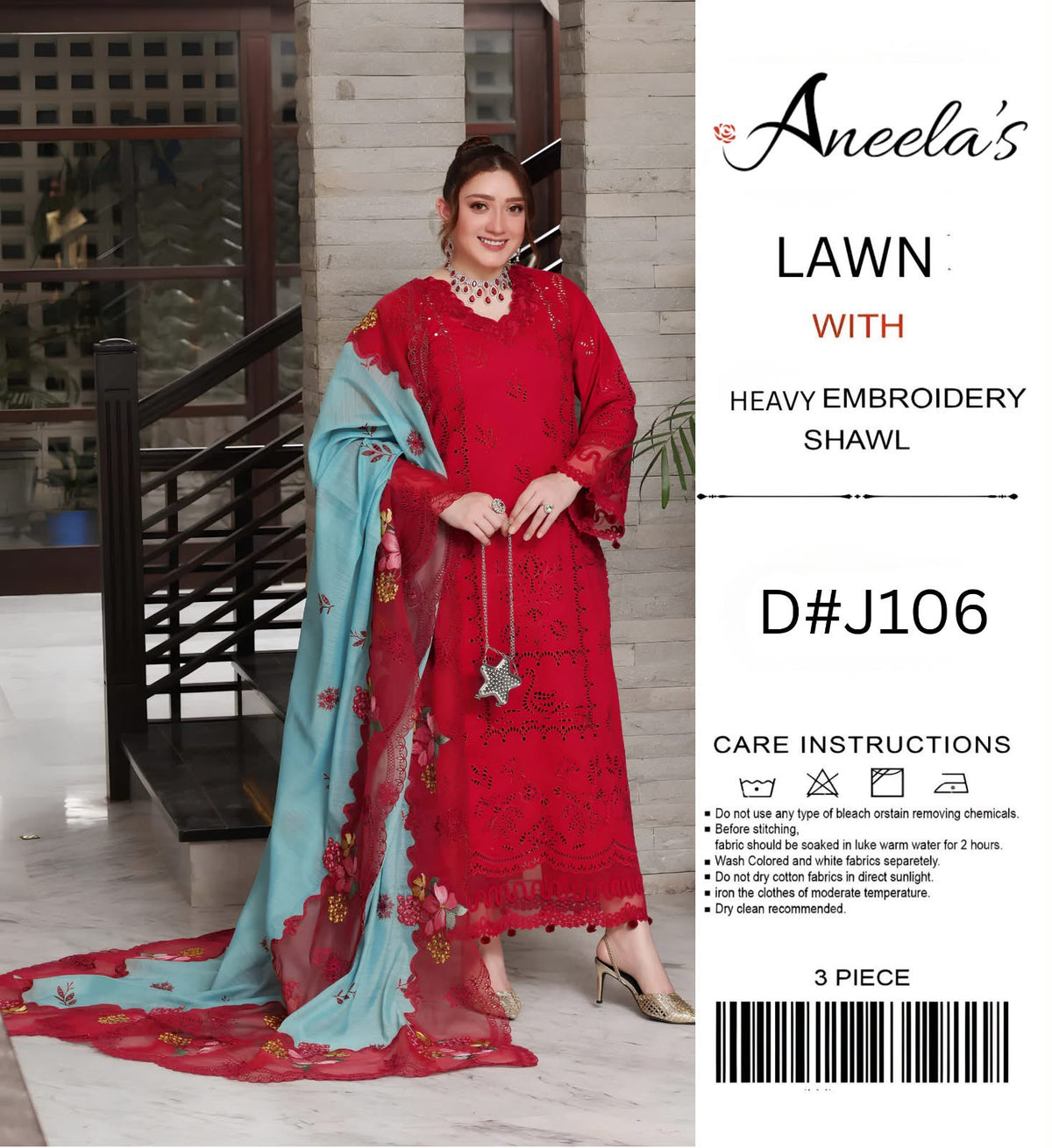 Aneela’s fancy 3pc Lawn Suit 2026