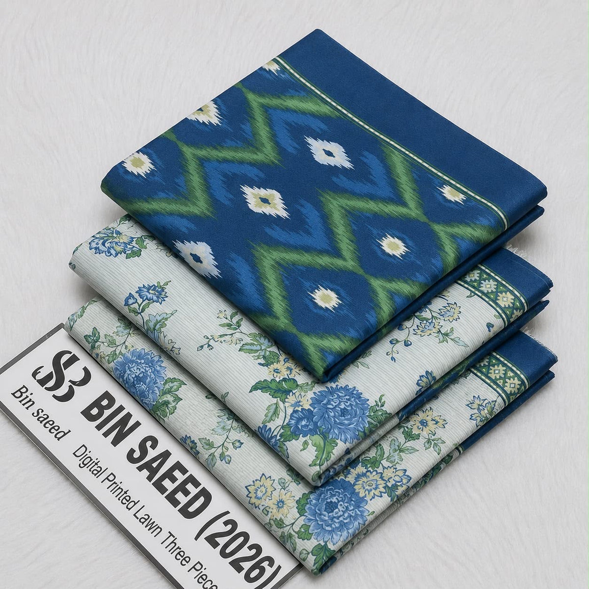 Bin saeed lawn orignal 3Pc - My Store