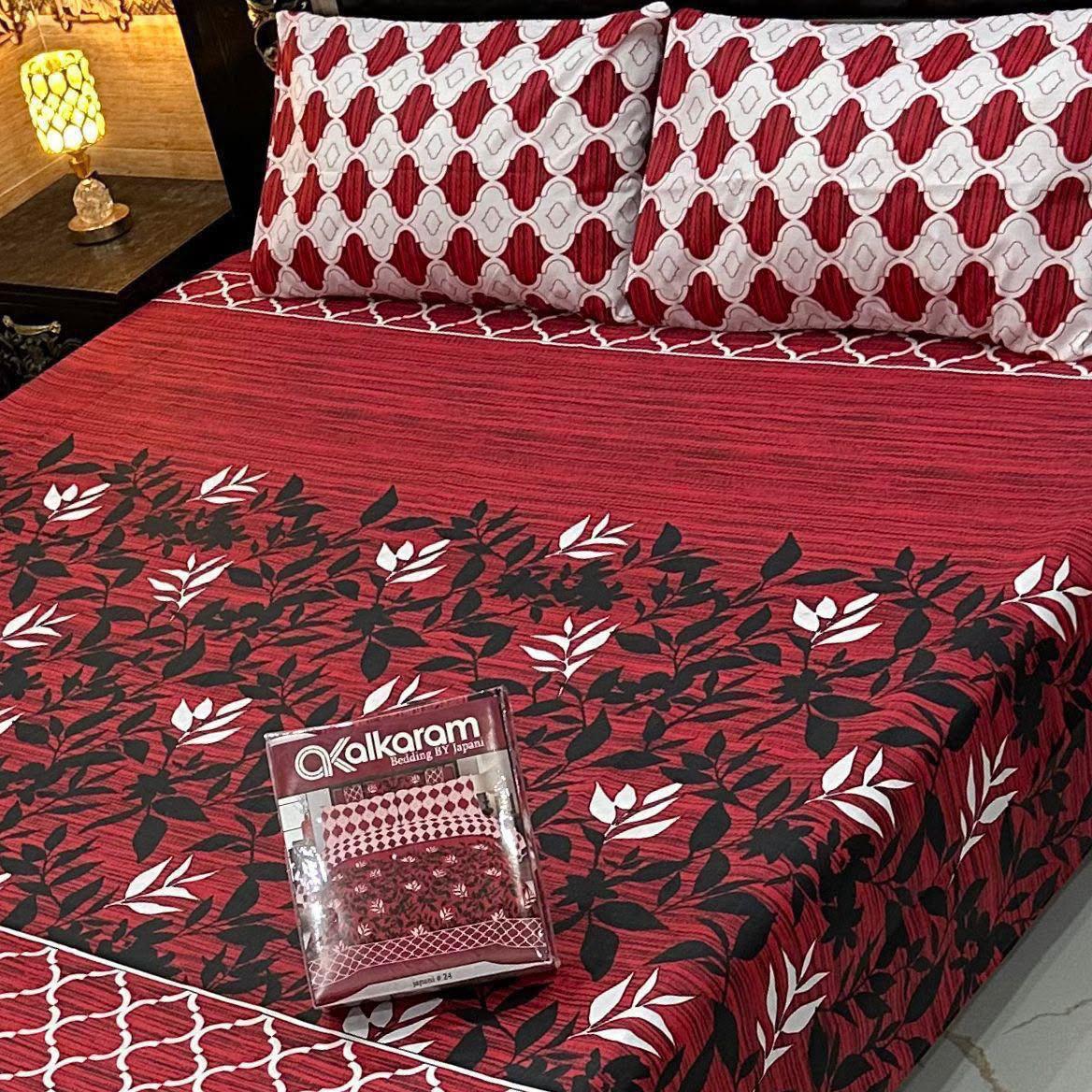 Premium Cotton King Size Bedsheet Set | 3-Piece Printed Gift Pack
