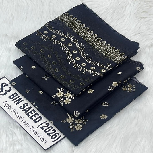 Bin Saeed Lawn Collection 2026 | Original 3 Piece Unstitched Stitched/Ready to wear