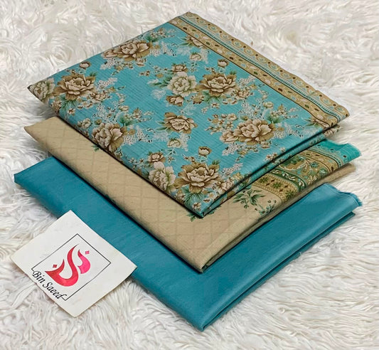 Bin saeed lawn orignal 3Pc