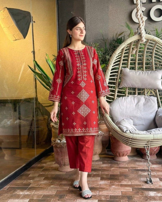 LAAM 2026 Latest Collection | 2PC Embroidered Lawn Suit - My Store