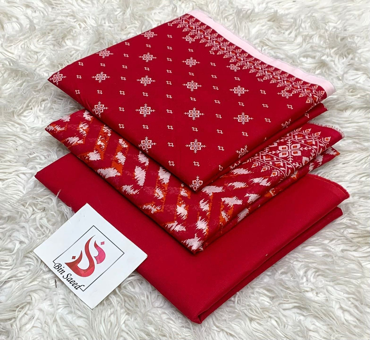 Bin saeed lawn orignal 3Pc