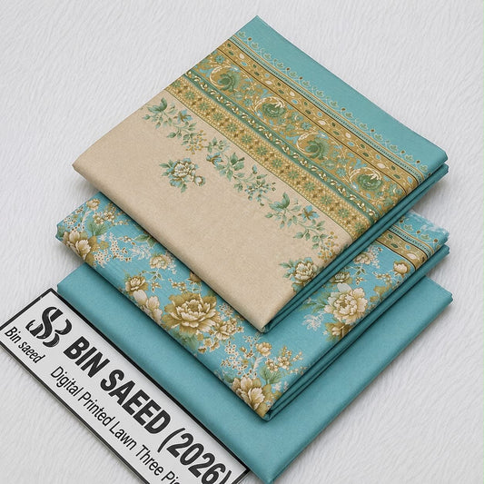 Bin saeed lawn orignal 3Pc - My Store