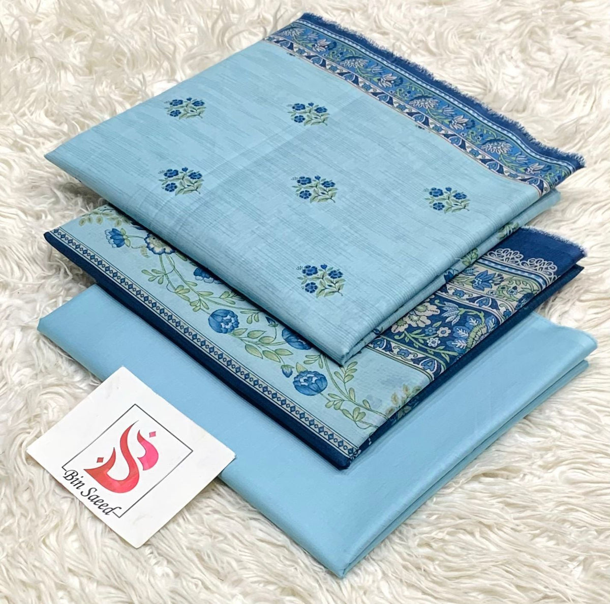 Bin saeed lawn orignal 3Pc