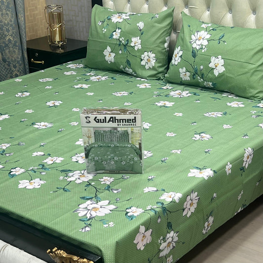 Premium Cotton King Size Bedsheet Set | 3-Piece Printed Gift Pack - My Store