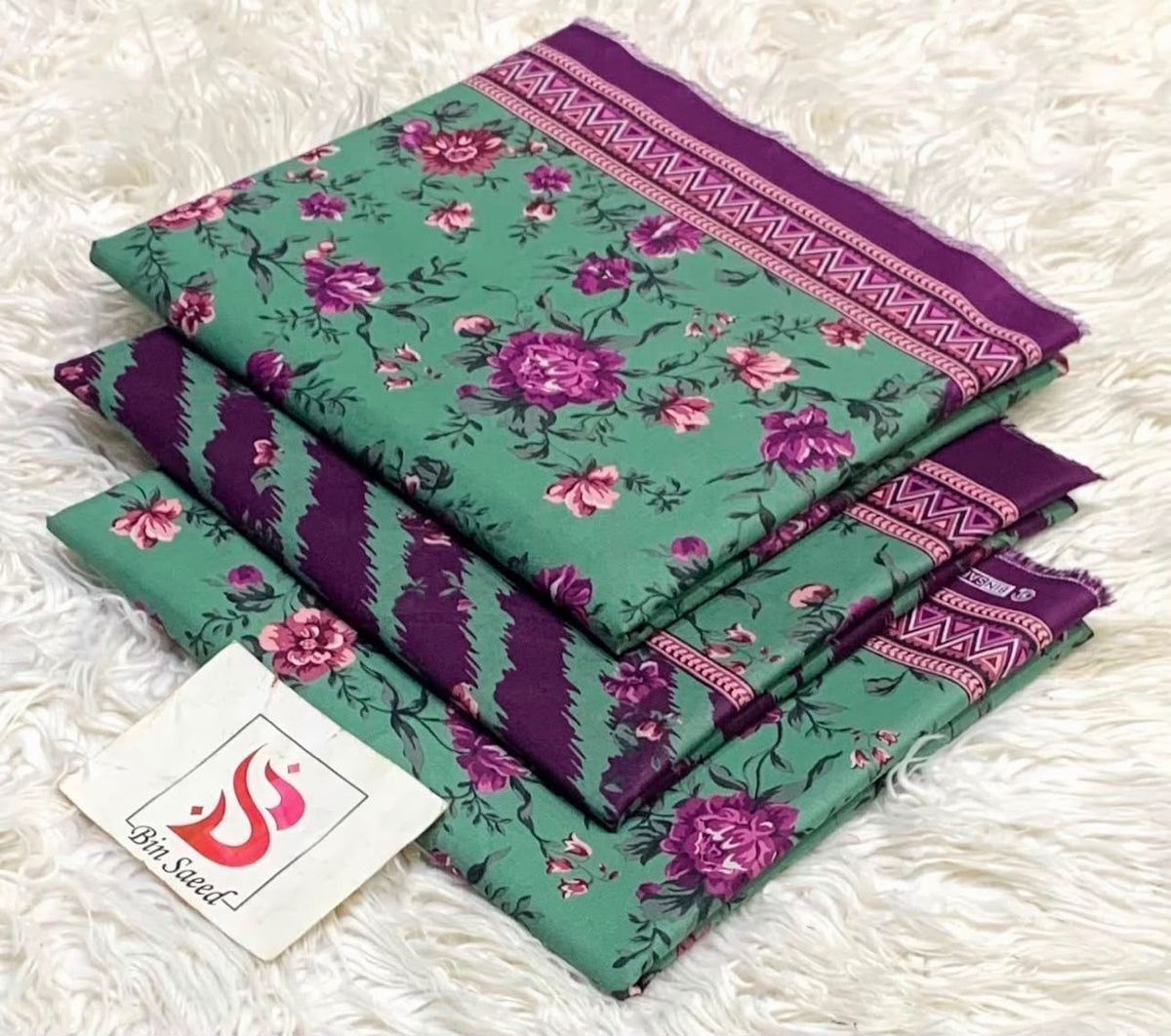 Bin saeed lawn orignal 3pec