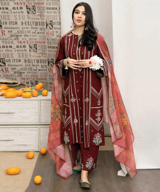 Urge brand fancy 3p Lawn Suit 2026
