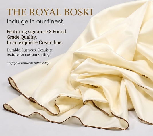 Original boski colour suit unstitched luxury fabric available at Fabiha Online Store