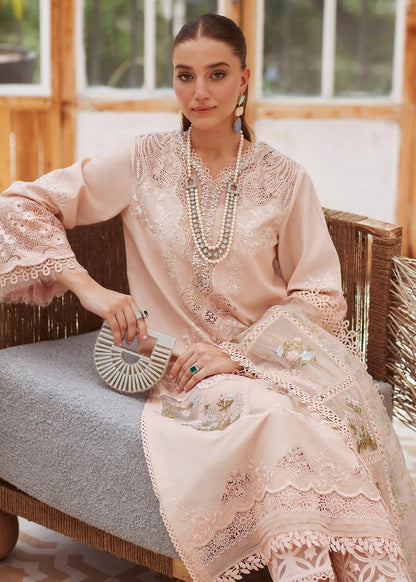 Crimson Chikankari Embroidered Luxury Lawn 3 Piece Dress