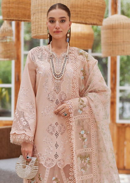Crimson Chikankari Embroidered Luxury Lawn 3 Piece Dress