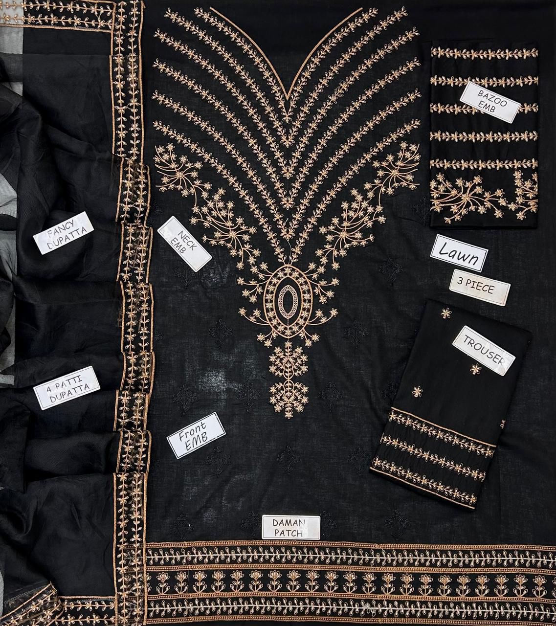 Jasmine fancy  Lawn Suit 2026