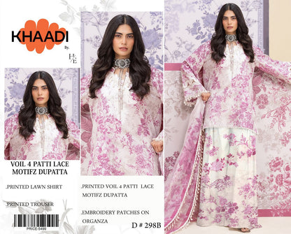 Khaadi 3p Lawn Suit 2026