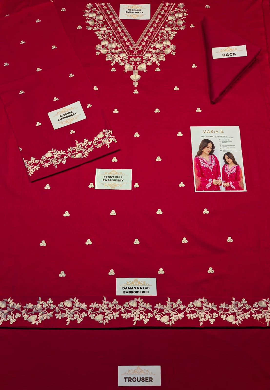 Premium Embroidered Lawn 2PC Collection | Maria b