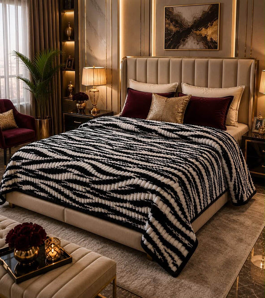Premium puffy AC blanket for double bed in Pakistan, 90x81 size