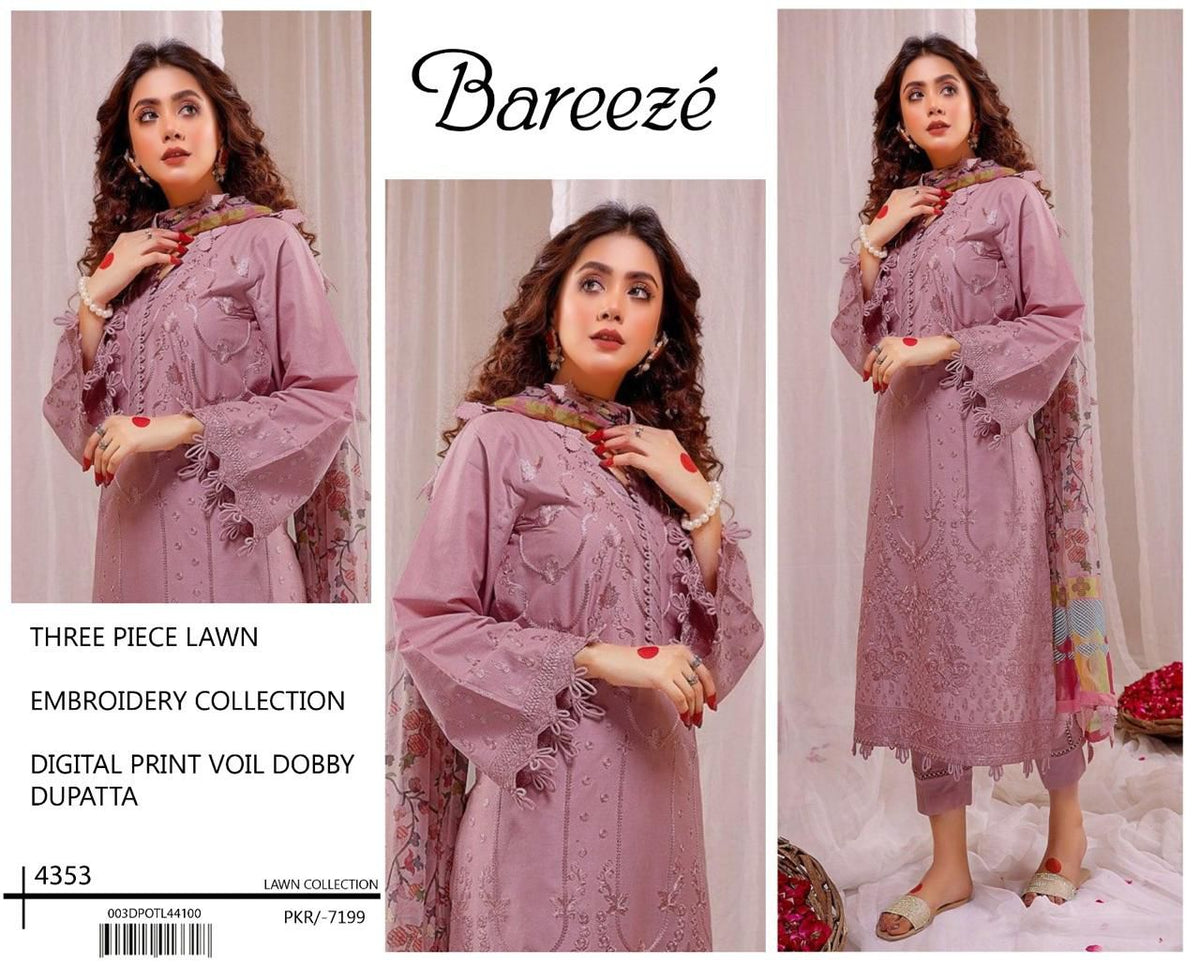 Bareeze 3Pcs Embroidered Summer Lawn Collection 2026