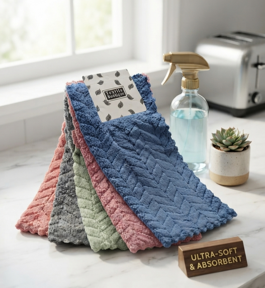 Microfiber cleaning cloths | Ultra-soft & absorbent | Perfect for kitchen, bathroom, and general household dusting and polishing | pack of 10Pc