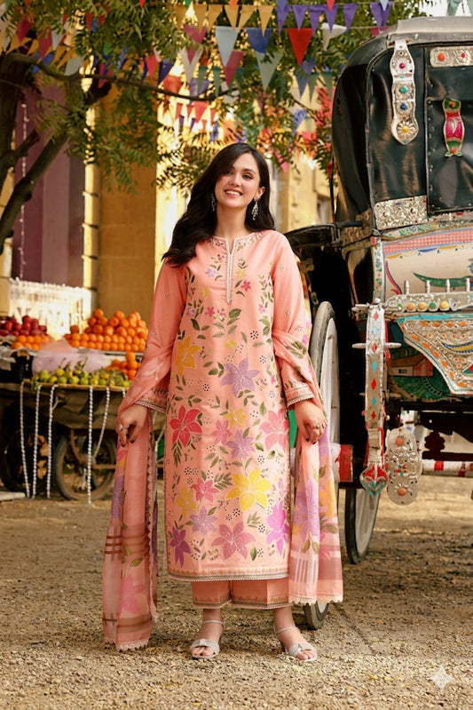 Fancy 3Pc Summer lawn by Aleena's