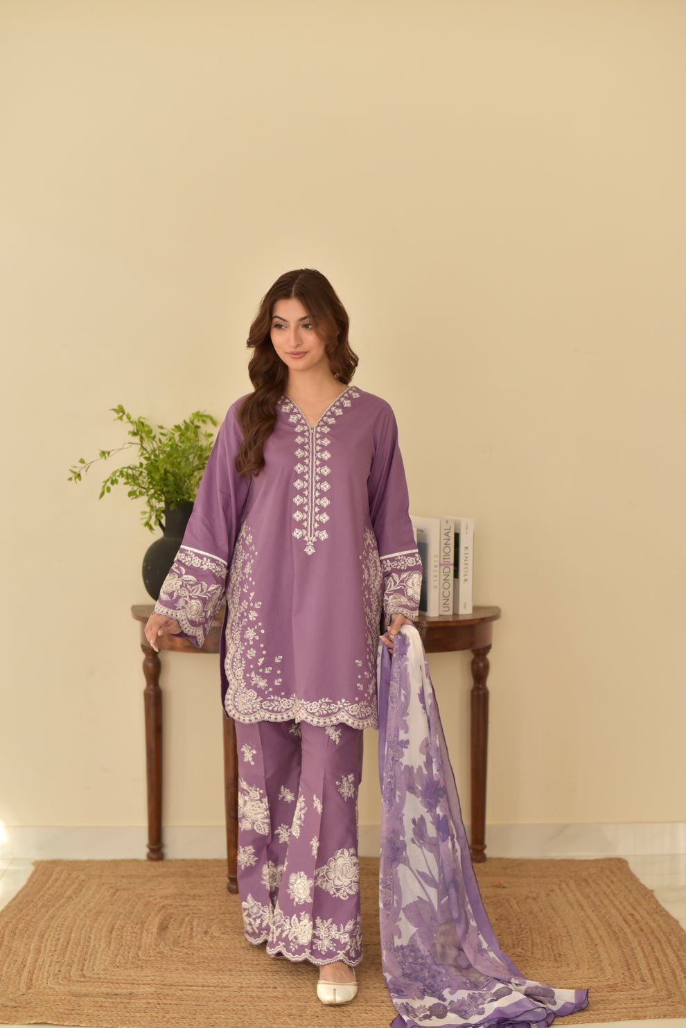 Batik fancy lawn 3pc Embroidery