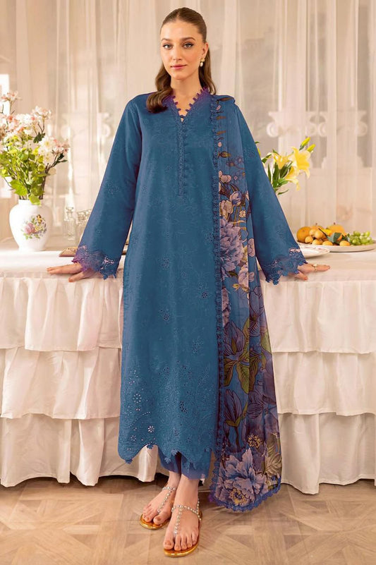Farasha fancy lawn 3pc Embroidery
