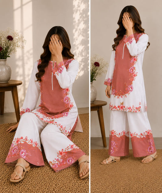 Stitched 2 Piece Printed Co-Ord Set for Women | Premium Grip Fabric | Elegant Printed Co-Ord Suit - My Store
