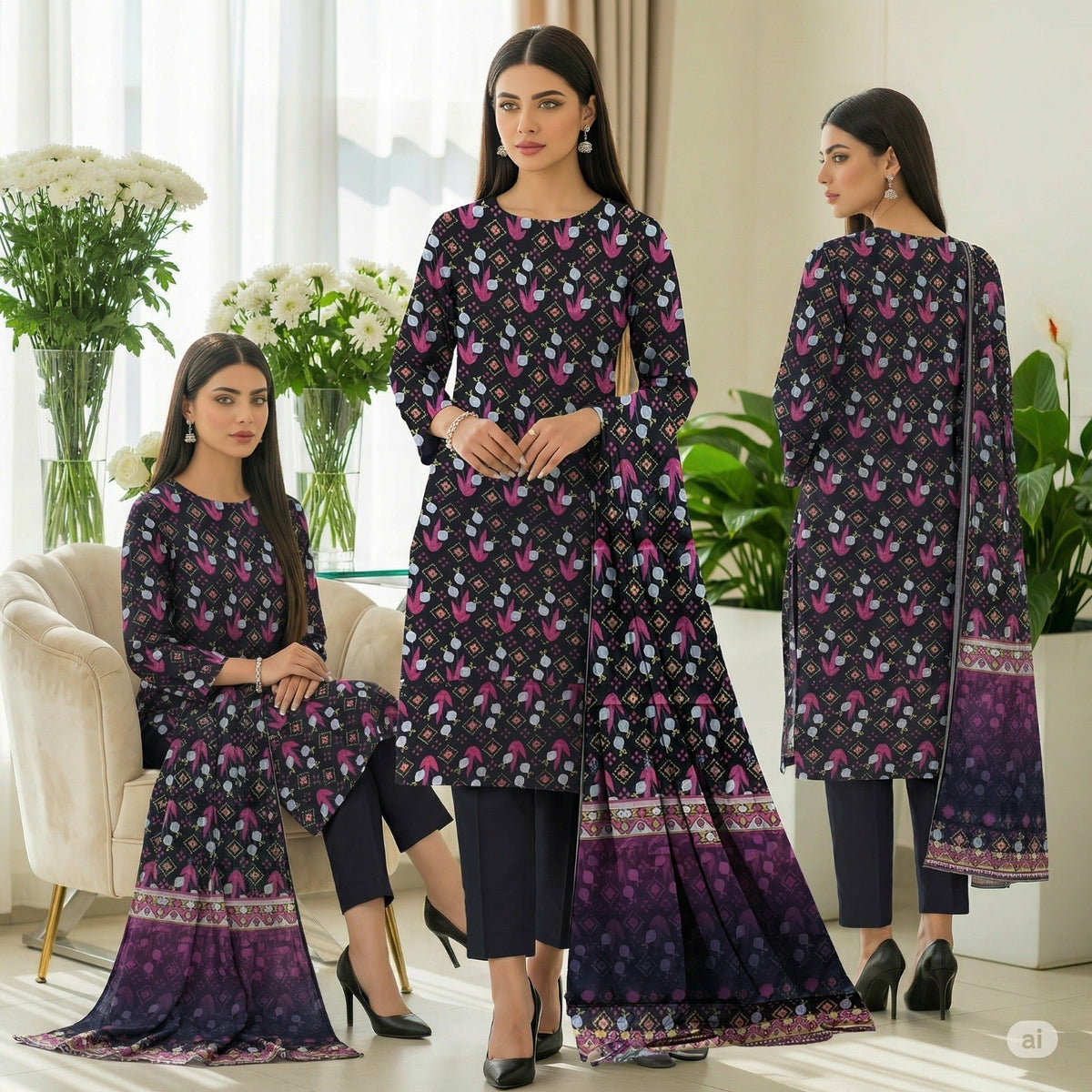 Premium Lawn 3-Piece