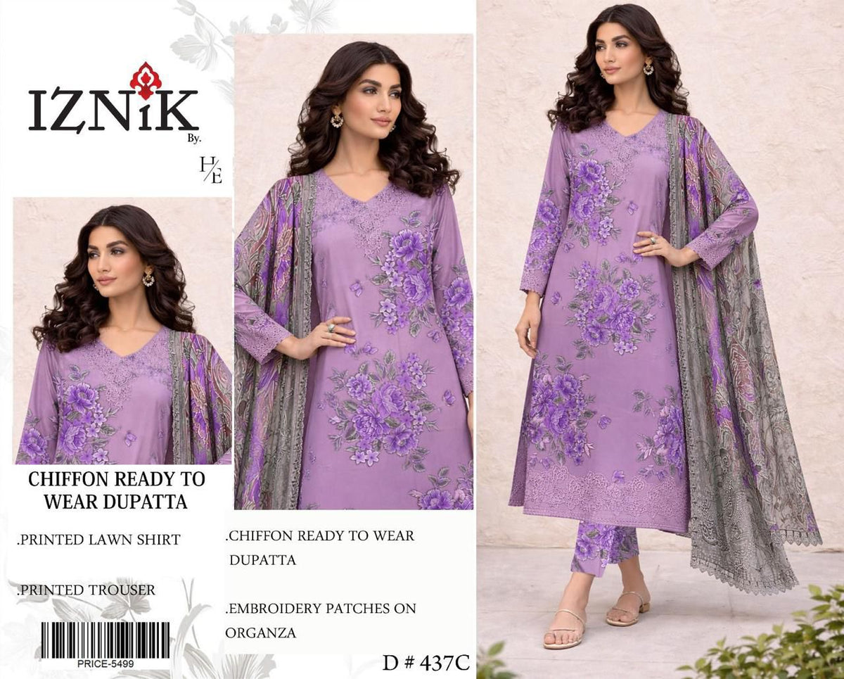 Iznik 3p Lawn Suit 2026