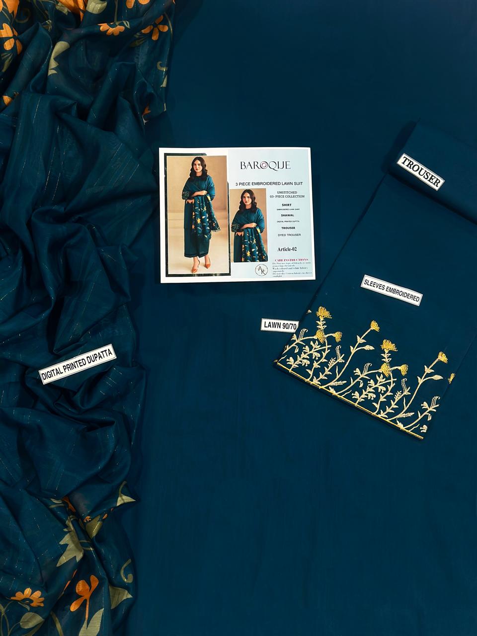 Baroque 3p Lawn Suit 2026