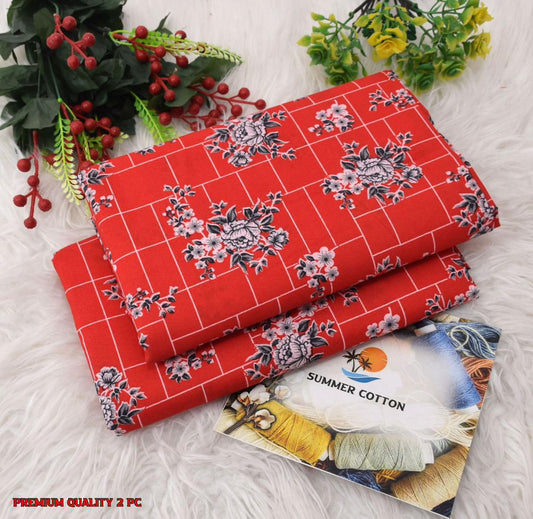 All Over Digital Printed Summer Cotton-2PC
